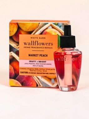 Bath & Body Works Wallflowers Market Peach Refills 2 Pack Nwt